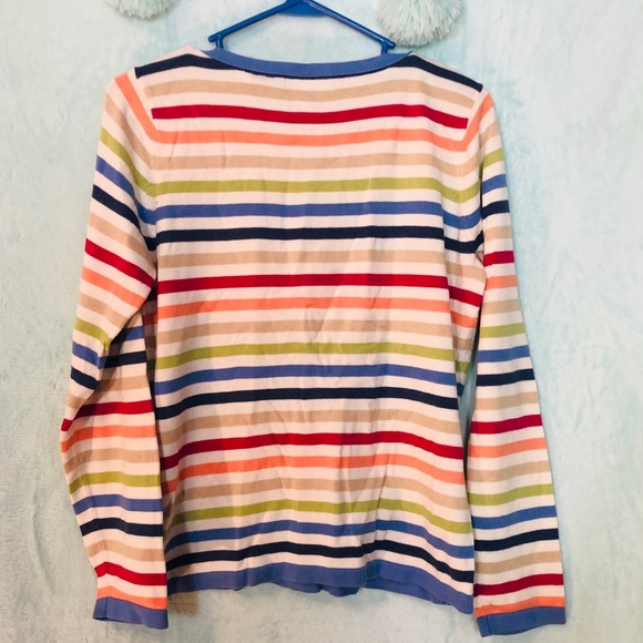 ❄️Liz Claiborne Med colorful striped sweater - Picture 8 of 8